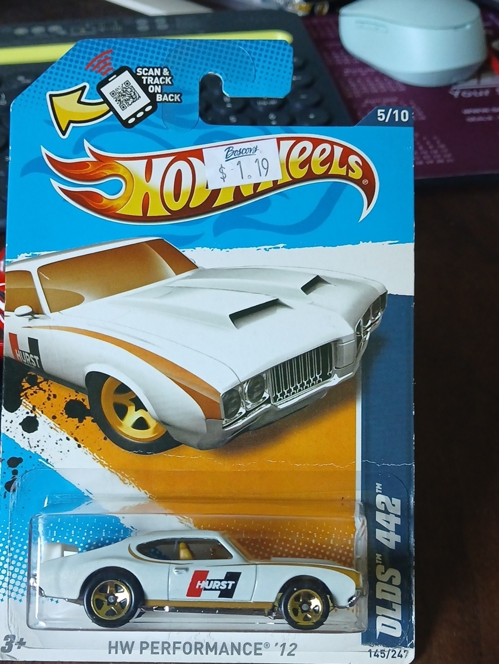 Hot Wheels HW Performance White Olds 442 Die-Cast Car